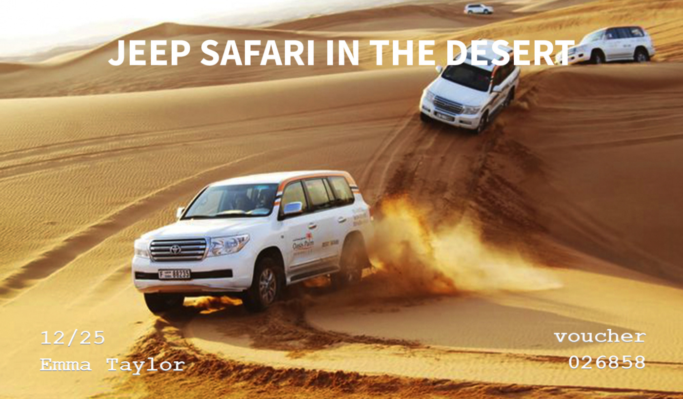 Jeep safari in the desert