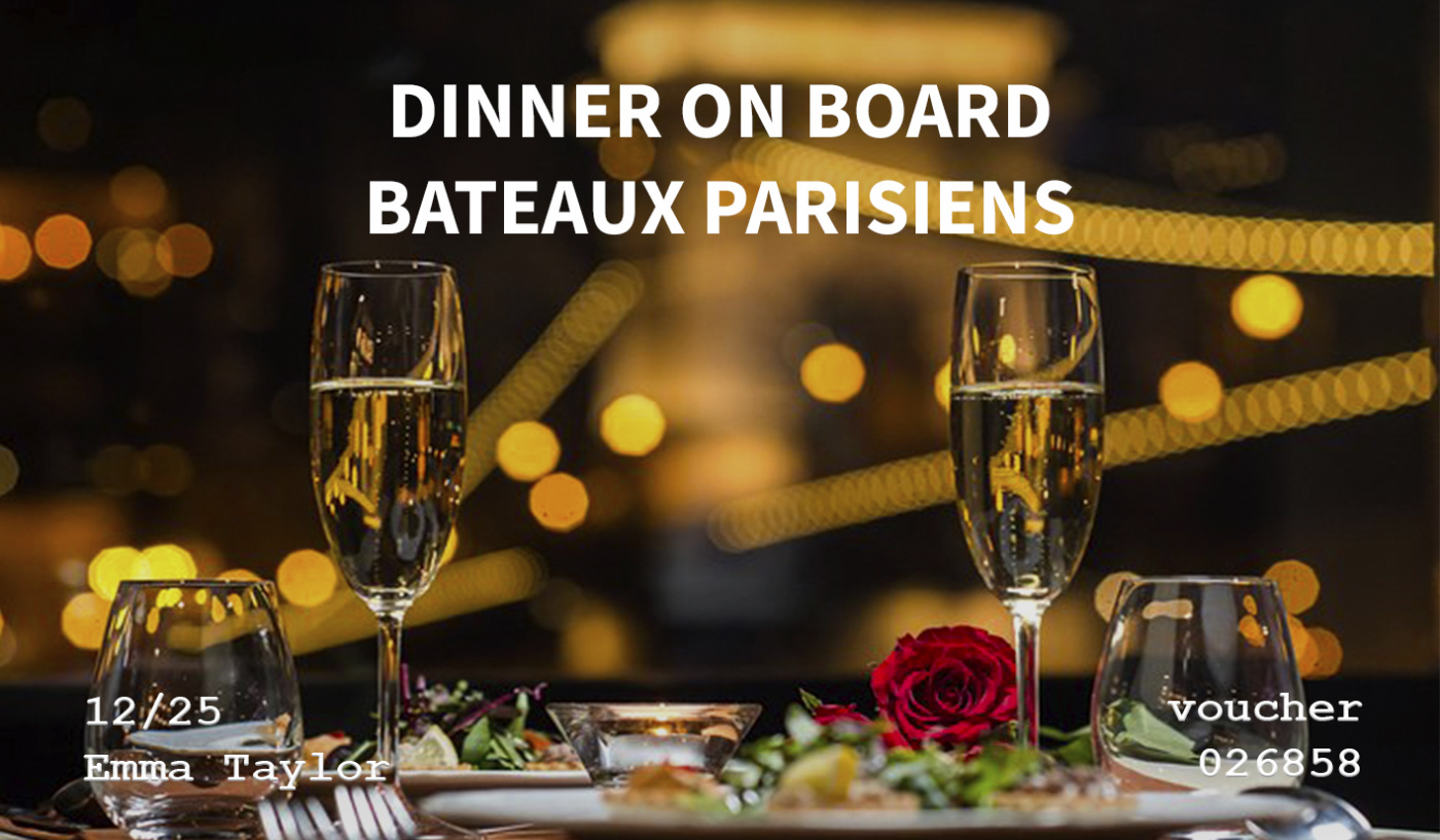 Dinner on board the Bateaux Parisiens