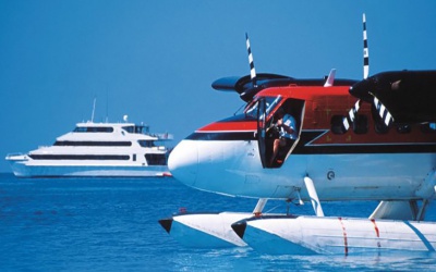 There's a plane around the island. Four Seasons Resort Maldives At Kuda Huraa 5*