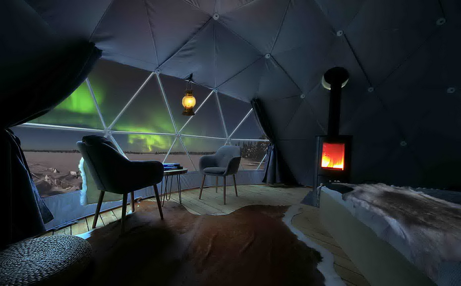 Глэмпинг Aurora Domes в Финской Лапландии: новый взгляд на cеверное сияние